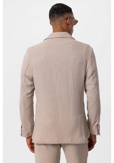 Antioch Astarsız Torba Cepli Erkek Blazer Ceket Bej