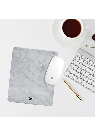 Gri Mermer Desenli Bilek Destekli Dikdörtgen Mouse Pad Mouse Altlık Mousepad