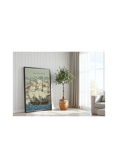 Ukiyo-e Hollanda Gemisi Nagasaki Baskısı Çerçevesiz Poster 21x30 Cm A4 Japon Sanatı Ukiyo-e Tablo