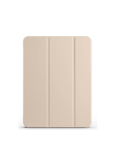 Apple İpad Tablet İle Uyumlu Tablet Kılıfı Smart Cover Uyku Modlu Standlı Arkası Sert Şeffaf Kapak Gold, İpad Pro 11 2024