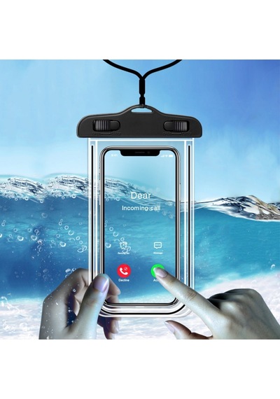 Go İthalat Bisiklete Takılan Su Ve Yağmur Gerirmez Telefon Kılıfı Universal Antrasit - Siyah