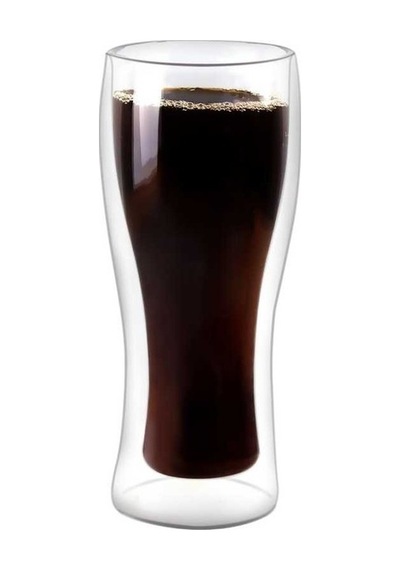 Çift Camlı Bardak Çift Cidarlı Cam Bardak 420 Ml Şeffaf