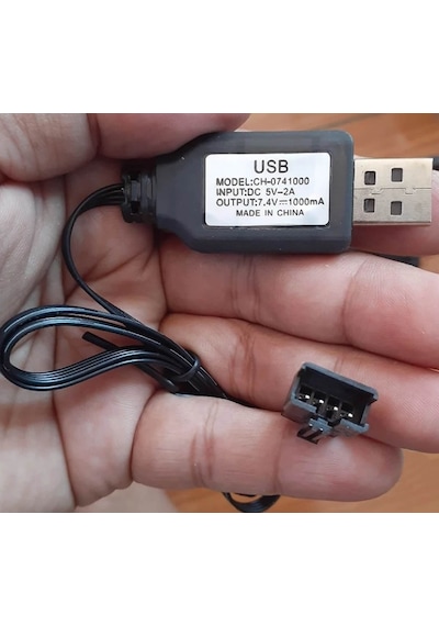 7.4v 4 Pin Lityum Pil Usb Şarj Kablosu Jst Sm-4p Soket Lipo Batarya Araba Oyuncak Rc Quadcopter Dron