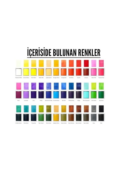 Sulu Boya Seti, Profesyonel 36 Sabit Pigment Boyama Kutusu, Yüksek Pigmentasyon, Sanatçılar, Öğrenciler, Yetişkinl Genel
