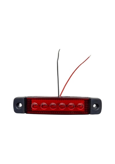 12v-24v Parmak Lamba 6-ledli Kırmızı 95 19 Mm