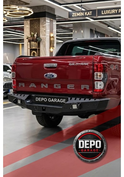 Ford Ranger Tam Uyumlu Lazer Kesim Metal Arka Tampon
