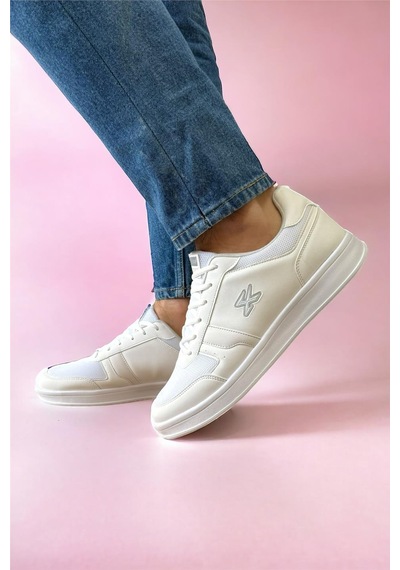 Erkek Günlük Sneaker Rahat Spor Ayakkabı Beyaz-Beyaz