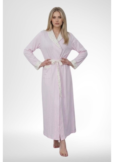 Mecit Pijama Mecit 6384 Pembe Büyük Beden Kadın Sabahlık Pijama Gecelik Seti