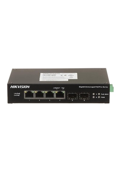 Hıkvısıon 4port Ds-3t0506hp-e/hs Gıgabıt 2-sfp 60w Poe Yöentilemez Endüstriyel Swıtch