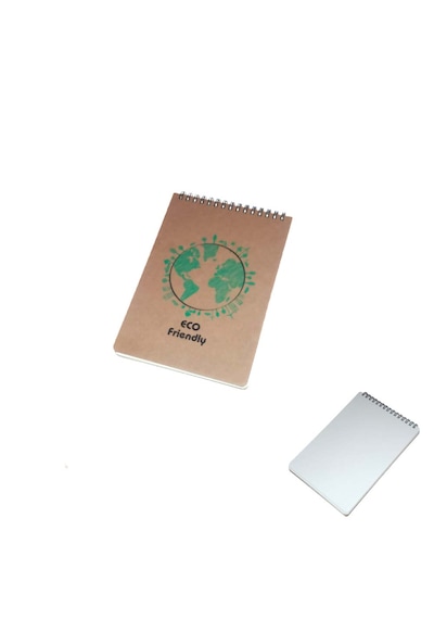 Üstten Metal Spiralli 100 Yaprak Çizgisiz Not Defteri Çevre Dostu Bloknot Ebat: 19,9 Cm X 13,9 Cm Kahverengi