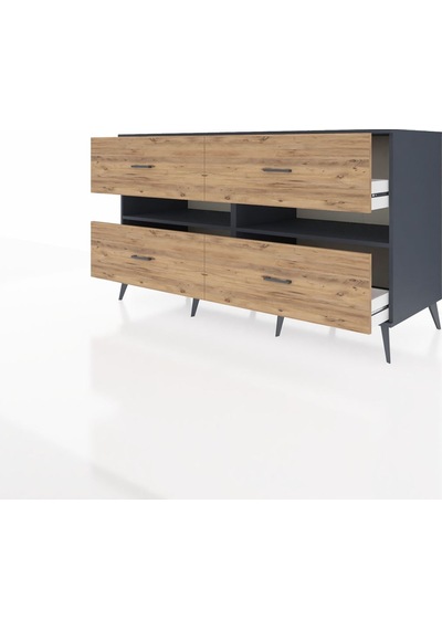 Kronos Konsol 2 Raflı 4 Çekmeceli 176x59x99 Antrasit-antrasit/çam Antrasıt/atlas Çam - Antrasıt Kronos Konsol 2 Raflı 4 Çekmeceli 176x59x99 Antrasit-antrasit/çam Antrasıt/atlas Çam - Antrasıt