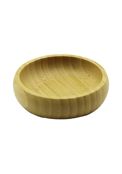 Tekli - Mini 8.5cm Ahşap Bambu Çerezlik - Lokumluk Kase 5468 Çok Renkli