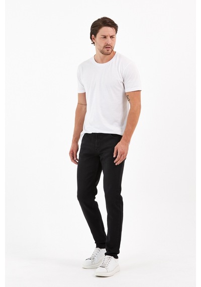 Digital Jeans Örme Hamur Kumaş Dar Kesim Slim Fit Erkek Kot P Siyah Açık Gri