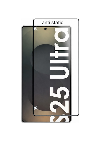 Samsung Uyumlu S25 Ultra Anti Statik Ekran Koruyucu Toz Tutmayan Kırılmaz Cam
