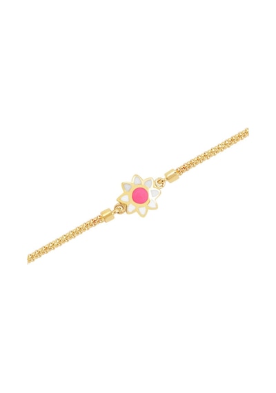 Diamond Line - Gülaylar - Sarı Altın 14 Ayar Çiçek Bileklik Çocuk Standart Sarı Altın