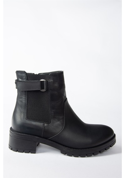 Fox Shoes Siyah Hakiki Deri Kadın Bot N555053803 Siyah