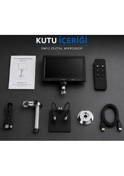Dm12a Hdmı Bağlantılı Büyük Ekranlı Dijital Mikroskop 1500x