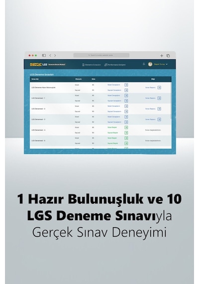 LGS 2027 Deneme Sınavı Paketi - 11 Online Deneme (10 LGS + 1 HBS) - PDF ve Video Çözümlü (Sadece Dijital Lisans)