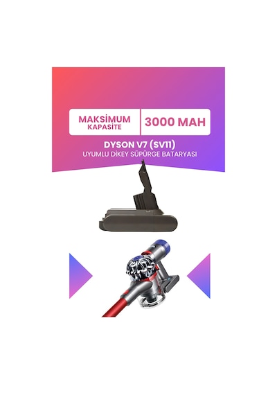 Dyson V7 Uyumlu Sv11 Batarya Maksimum Kapasite 21.6 V 3000mah Dikey Süpürge Bataryası