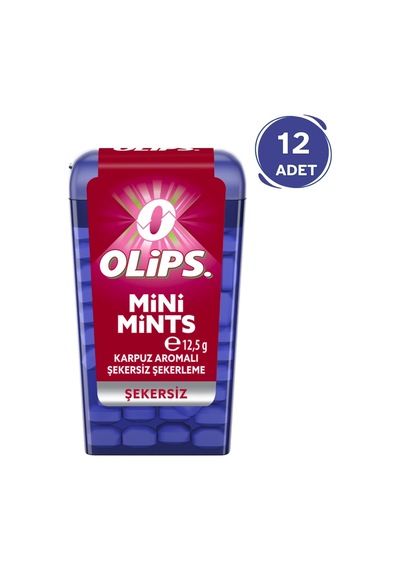 Olips Mini Mints Şekersiz Karpuz Aromalı Şekerleme 12 x 12.5 G