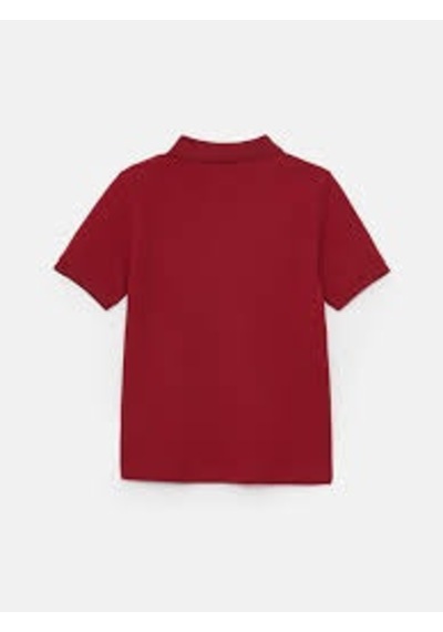 Waynap Unisex Lakos Polo Yaka Okul Tshirt Bordo