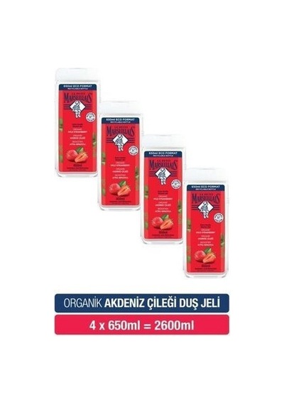 Le Petit Marseillais Akdeniz Çileği Banyo Ve Duş Jeli 650 Ml X 4 İştah Açıcı Koku Ve Nazik Temizlik Diğer