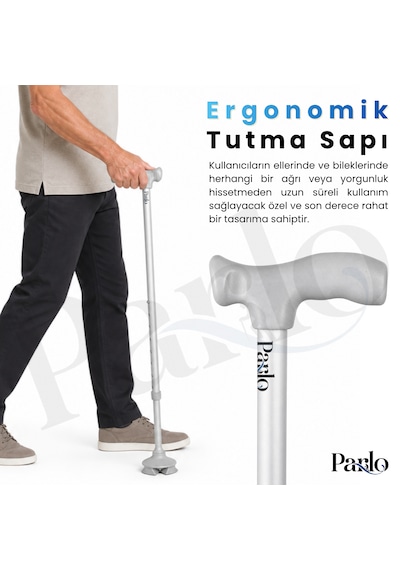 Akıllı Baston - Denge Bastonu Oynar Başlıklı Ayarlanabilir Yüksek Kalite Denge Bastonu Yürüme Bastonu Hafif Denge Çubuğu