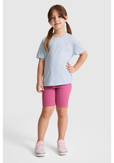 U.S. Polo Assn. Kız Çocuk Açık Mavi Tişört Basic 50325609-vr003 Acık Mavı