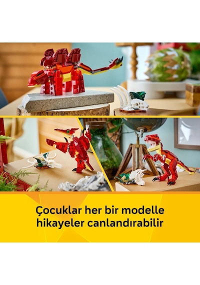 LEGO® Creator 3’ü 1 Arada Vahşi Dinozor 31379 – 8 Yaş ve Üzeri Çocuklar için Yaratıcı Oyuncak Yapım Seti (283 Parça)