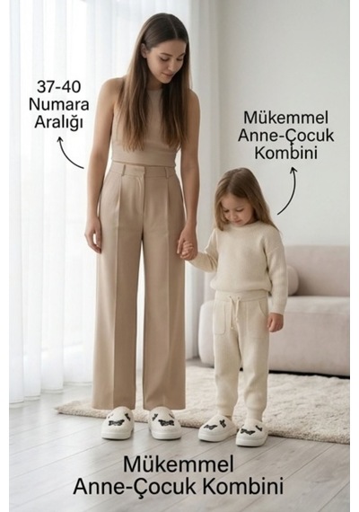 Unisex Hafif Ve Yumuşak Peluş Kaymaz Taban Anne Çocuk Misafir Kelebek Desen Ekru Ev Terliği 5808 Krem Unisex Hafif Ve Yumuşak Peluş Kaymaz Taban Anne Çocuk Misafir Kelebek Desen Ekru Ev Terliği 5808 Krem