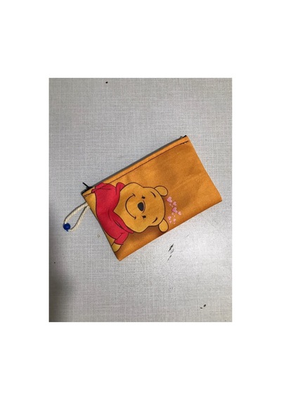 Sevimli Ayı- Winnie The Pooh Desenli Tasarım Bez Kalemlik-cüzdan Diğer