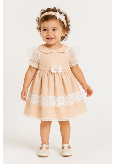 Babyhola Dantel Detay Özel Tasarım Kız Bebek Çocuk Abiye Elbise Saç Bandı Mevlüt Doğum Günü Set 7029 Bej Babyhola Dantel Detay Özel Tasarım Kız Bebek Çocuk Abiye Elbise Saç Bandı Mevlüt Doğum Günü Set 7029 Bej