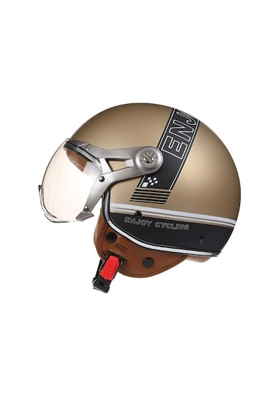 Tt&cocascos Model 288 M Beden Yarım Kask, Motosiklet Kaskı, Dot-ece Retro Tasarım Çok Renkli
