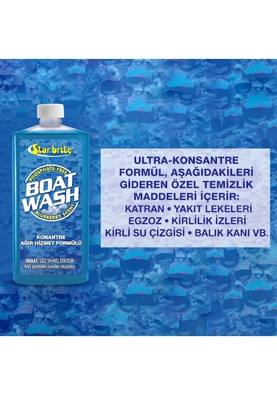 Starbrite - Tekne Temizleyici Ağır Hizmet Konsantre 1000 Ml : 1-2 Kapakla Tam Temizlik, Cilayı Sökmeyen Güçlü Formül