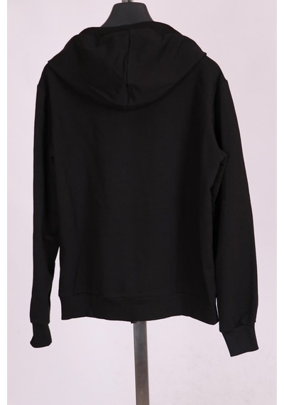 AC&Co / Altınyıldız Classics Siyah Kapüşonlu Fermuarlı Pamuk Spor Sweatshirt
