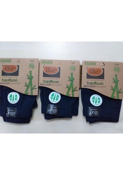 İlke Erkek Lacivert Bambu Boxer 3'lü