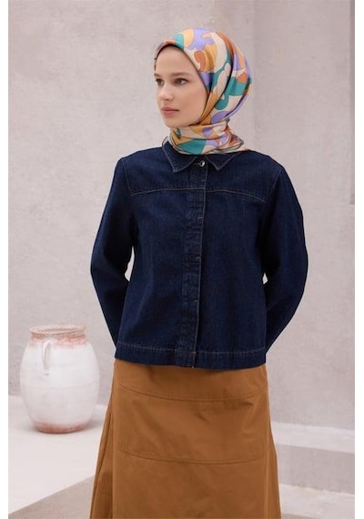 Belli Tivil Saf İpek Eşarp 4213 - 02 Vizon Soyut Desen Krem