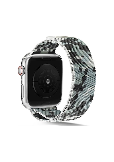 Apple Uyumlu  Watch 44 MM Krd-40 Tel Örgü Işlemeli Metal Kordon
