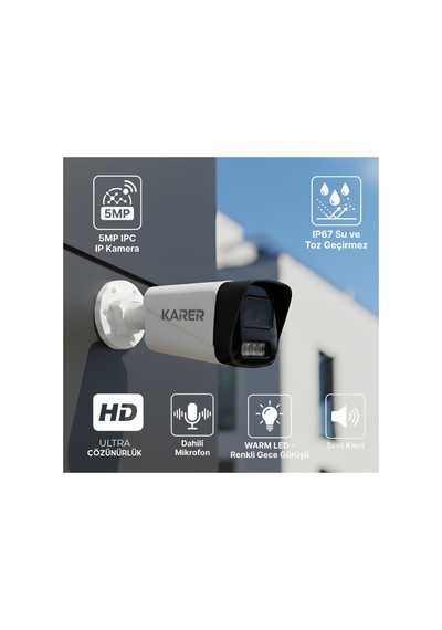 Exitcam 12 Kameralı 5mp Ip Poe Güvenlik Seti 16 Kanal Nvr, 500 Gb Hdd, Renkli Gece Görüşü, İnsan V