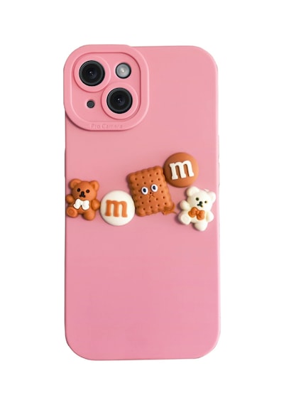 Apple Uyumlu iPhone 14 Kılıf 3d M Bear Kamera Korumalı Silikon Kapak