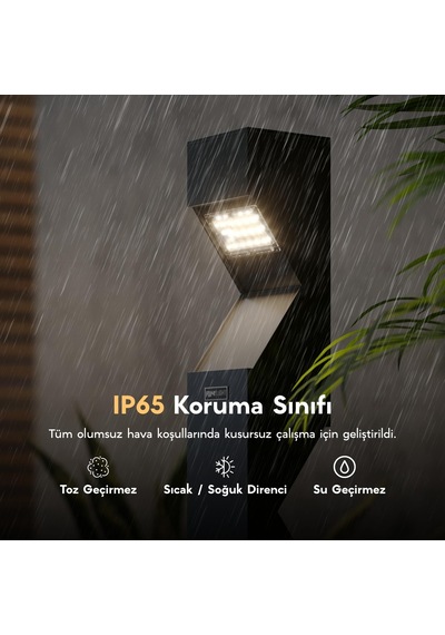 Dalluz Bahçe Aydınlatma Bollardı 100 Cm 4000k Doğal Beyaz Işık, Çift Yönlü, Ip65 Su Geçirmez Alüminyum Dış Mekan Led Yol, Villa Ve Peyzaj Aydınlatması Sku: Smgstk9b63e1e76e