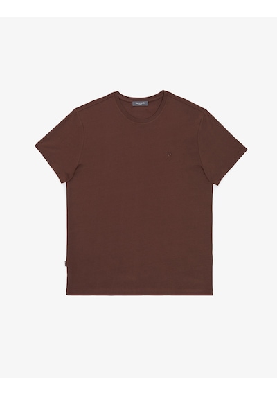 Pierre Cardin Erkek Koyu Kahverengi Tişört Basic 50325307-vr084