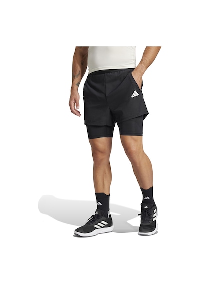 Adidas Gym+ 2in1 Short Erkek Taytlı Şort Je5665 Je5665 Siy Siyah
