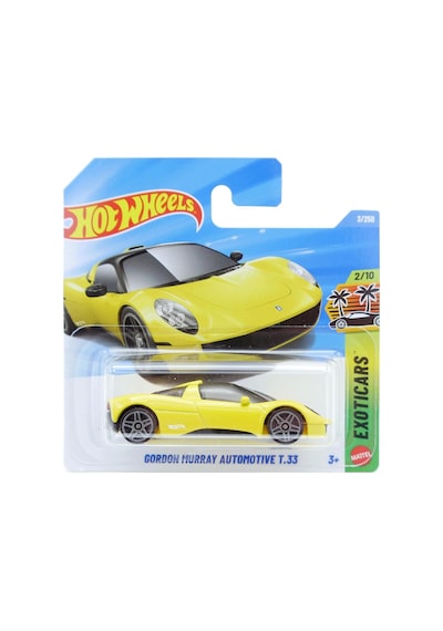 Gordon Murray Automotive T.33 Die-cast Model Araba, Sarı Renk, Exotics Serisi 2/10, 3+ Yaş, 1:64 Ölçek Açık Bej