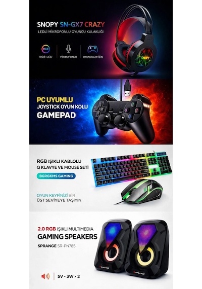 J-tech Nexa i5-10400F 32 GB 512 GB SSD  8 GB RX580 24" Curved Free Dos Masaüstü Bilgisayar