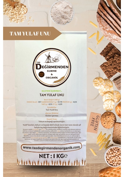 Tam Yulaf Unu (Gluten İçermez) - 1 Kilo