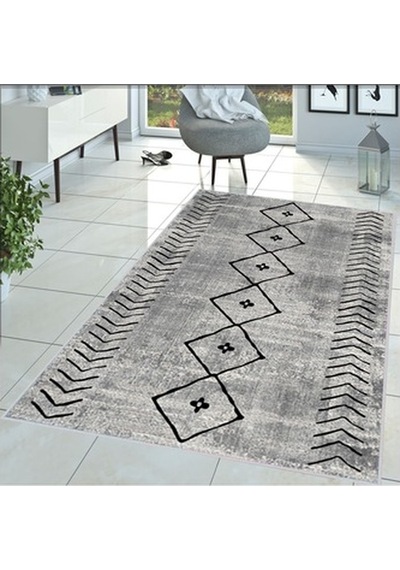 Rovigo Home Dijital Baskı Kaymaz Taban Salon Halısı Rvg1360 Çok Renkli
