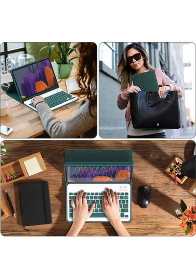 Samsung Galaxy Tab S9 Fe Plus/s10 Plus/s9 Plus12,4 İnç 12,4 İle Uyumlu Bluetooth Türkçe Q Klavy