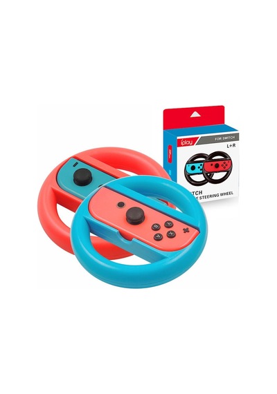 Switch Joycon Direksiyon Seti Mario Kart Yarış Aksesuarı Ns Joy-con Grip Renkli 2 Adet
