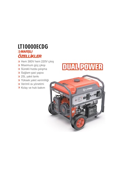 Lutıan Lt10000ecdg Marşlı Benzinli Jeneratör 18.0hp 8.3kw Dual Power